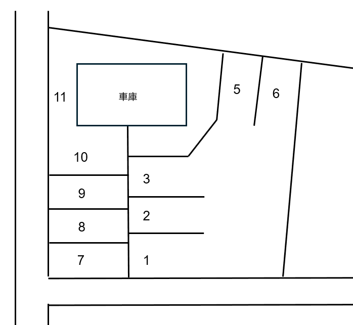 海老ケ瀬駐車場の駐車配置図