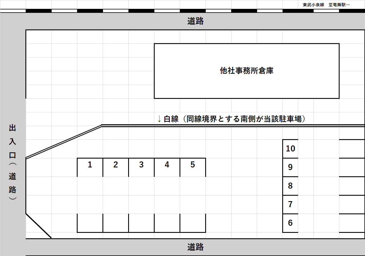 Parking-I B　の駐車配置図