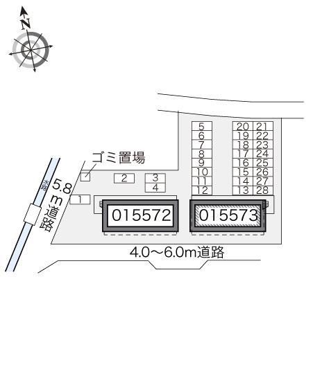 コンフォール石橋Ｂ(15573)の駐車配置図