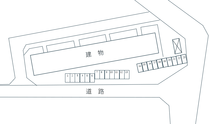 紫第二団地駐車場の駐車配置図