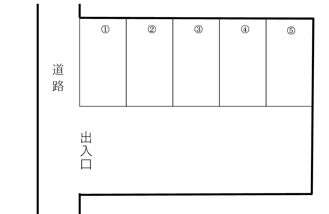 桐木平駐車場の駐車配置図