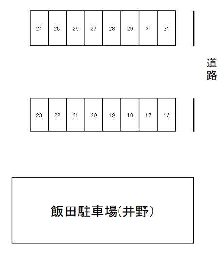 飯田駐車場の駐車配置図