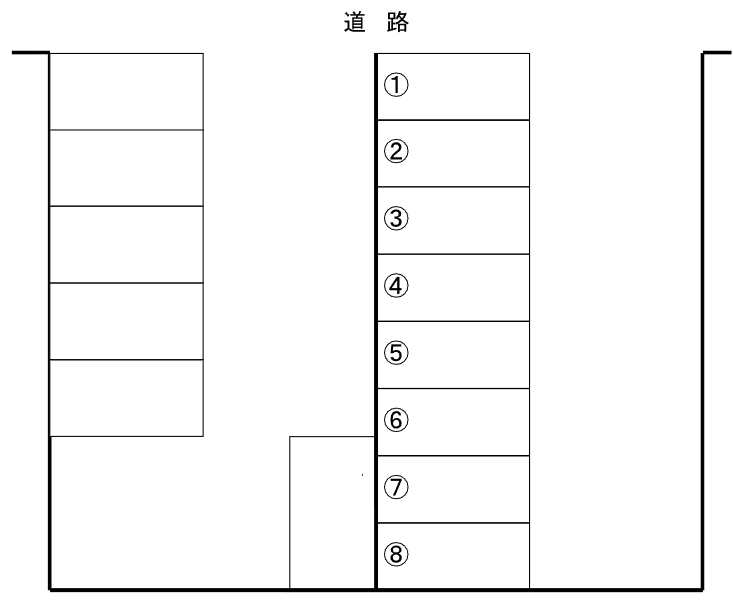 福島トシ駐車場の駐車配置図