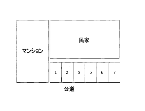 ヴェールジャルダン駐車場の駐車配置図