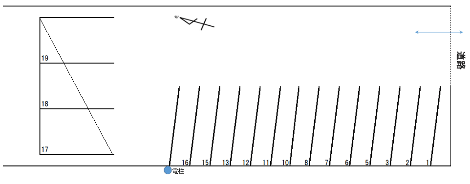 松浜本町4丁目貸駐車場の駐車配置図