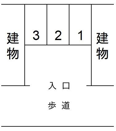 白石悦市駐車場の駐車配置図