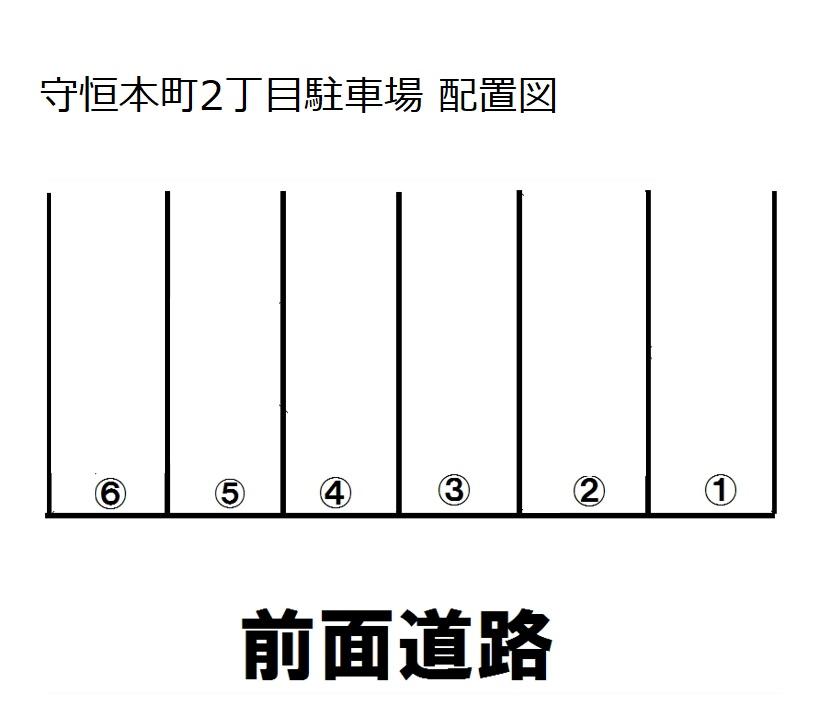 守恒本町2丁目駐車場の駐車配置図