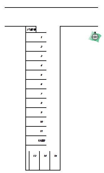 仁田今井駐車場の駐車配置図