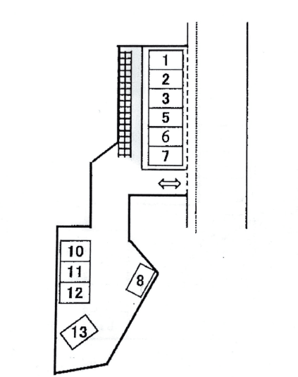 シェトワ西脇第2駐車場の駐車配置図