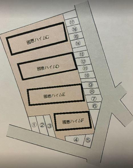 國恵ハイム駐車場の駐車配置図