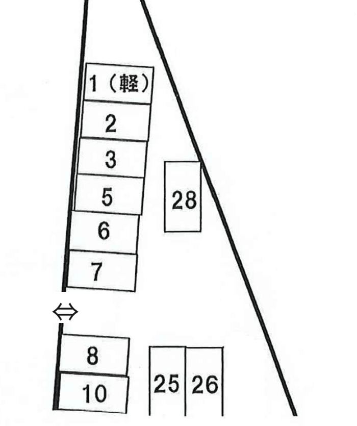 飯倉三原Ｐ－Ａの駐車配置図