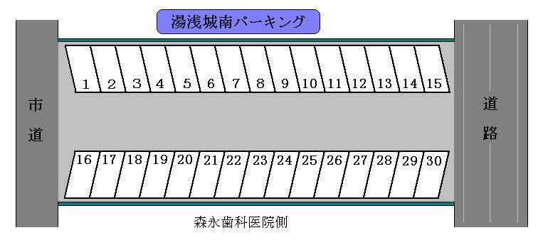 湯浅城南パーキングの駐車配置図