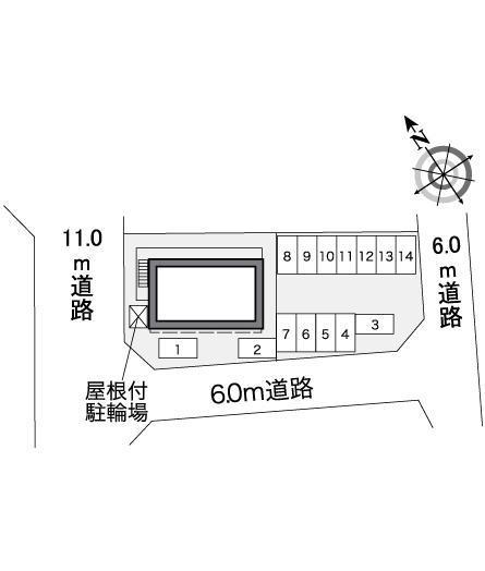 モリヤＡ(39510)　敷地外駐車場の駐車配置図