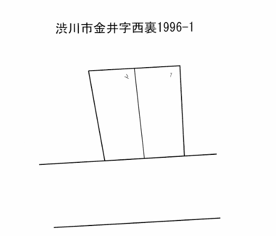 渋川市金井字西裏1996-1の駐車配置図