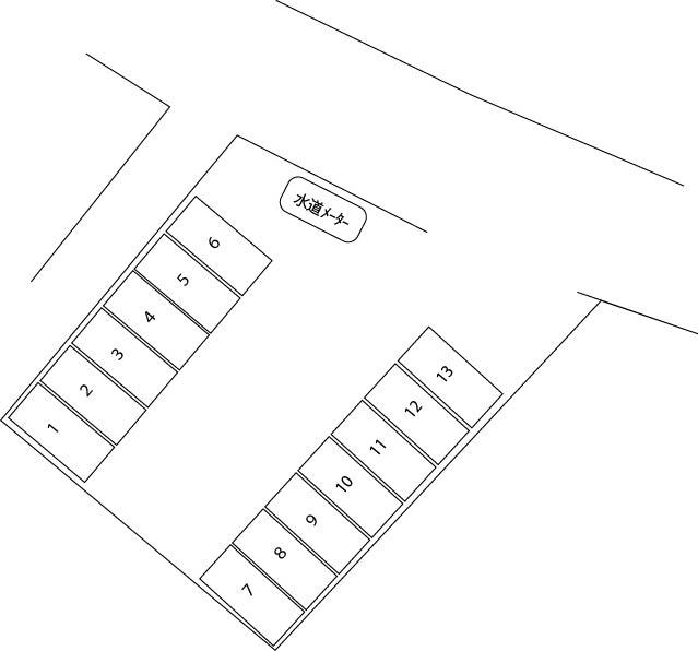 渡里町小野瀬パーキングの駐車配置図