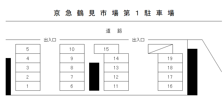 京急鶴見市場第１の駐車配置図