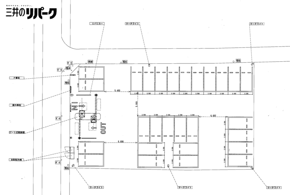 さいたま常盤９丁目の駐車配置図