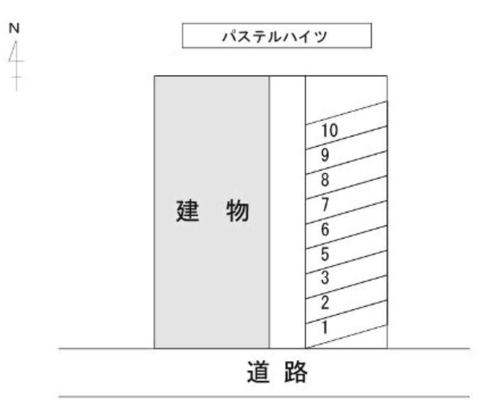 パステルハイツの駐車配置図