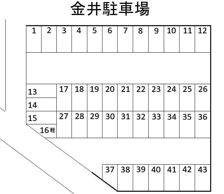 金井駐車場の駐車配置図
