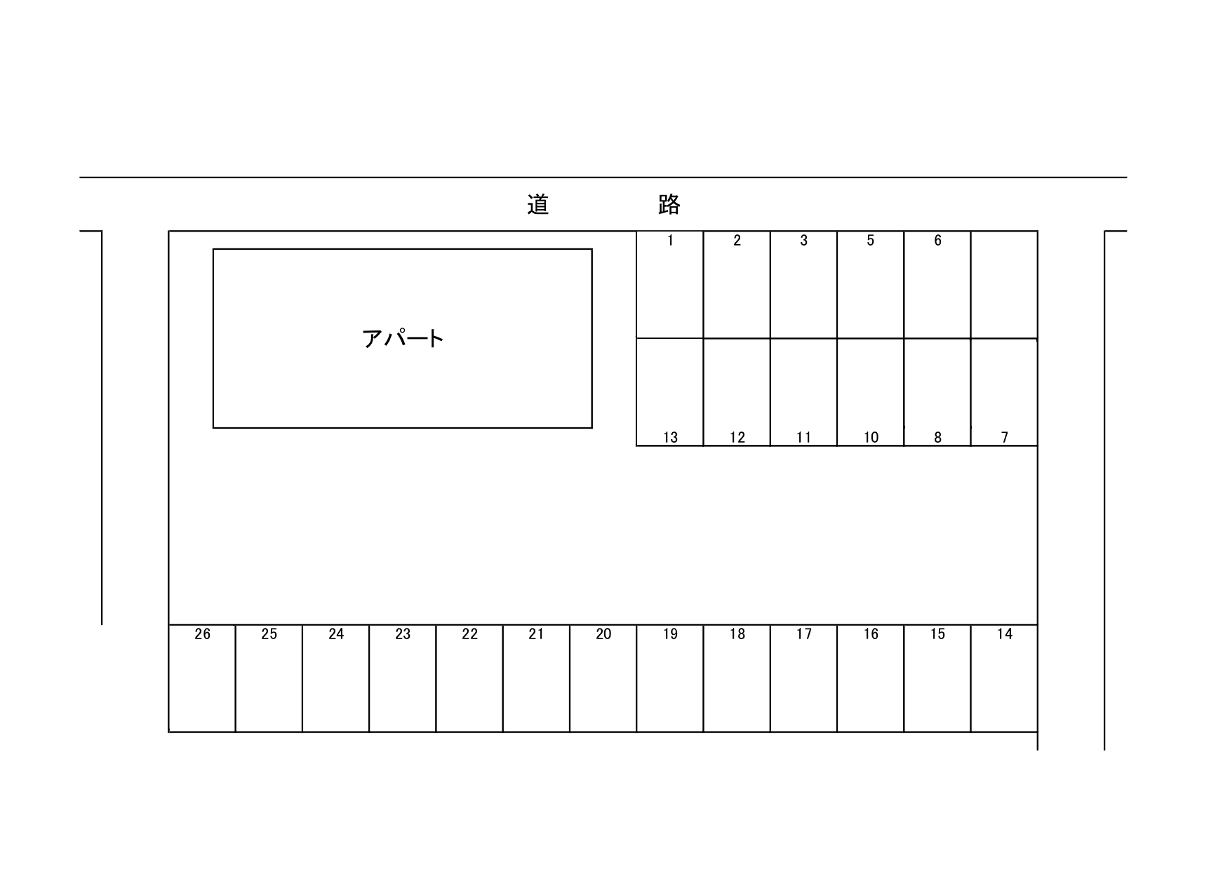 松ヶ丘4250652駐車場の駐車配置図