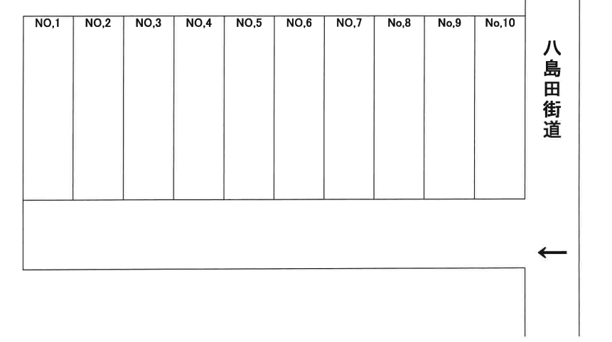 市川駐車場の駐車配置図