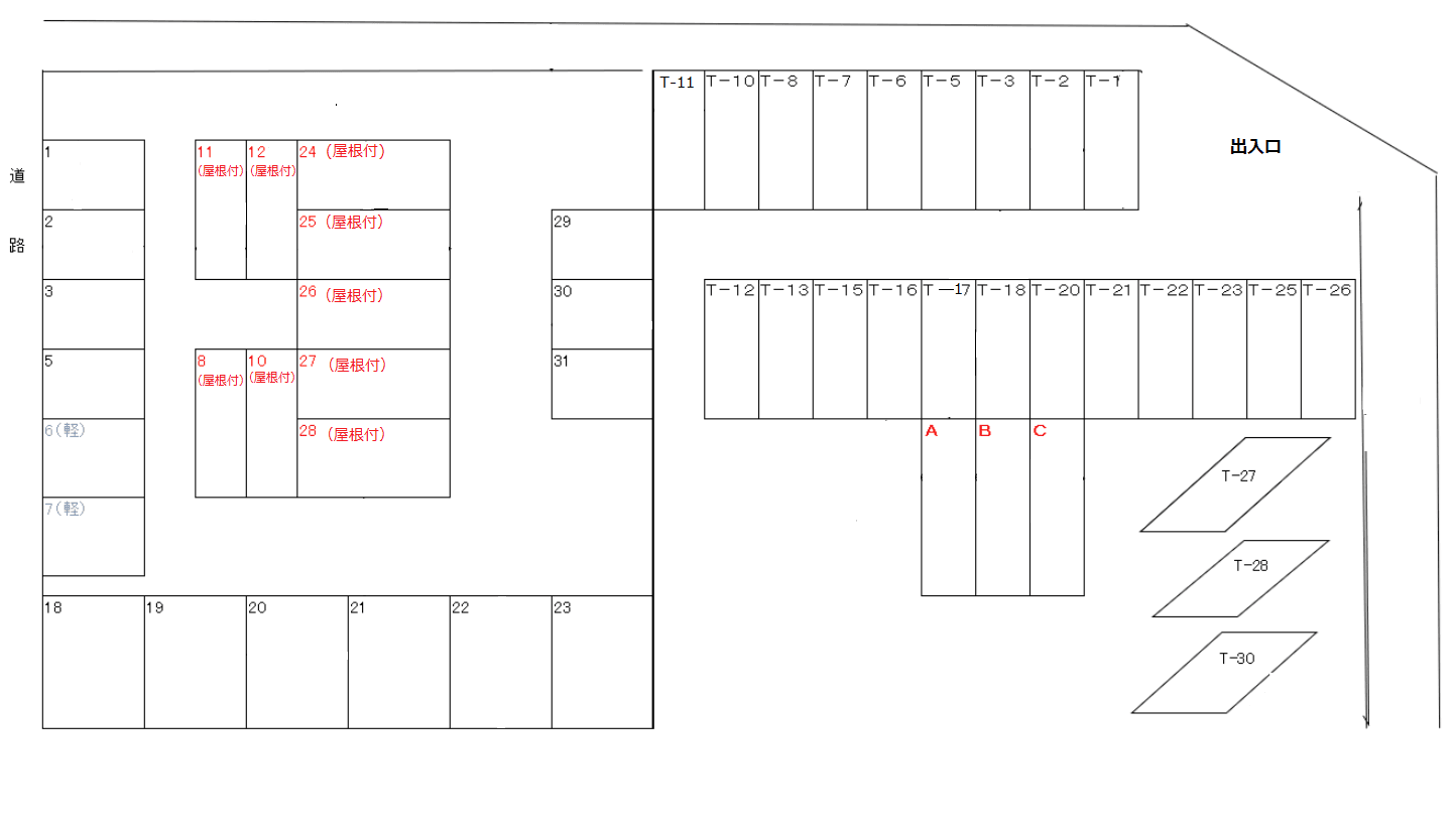 国守ＭＰの駐車配置図