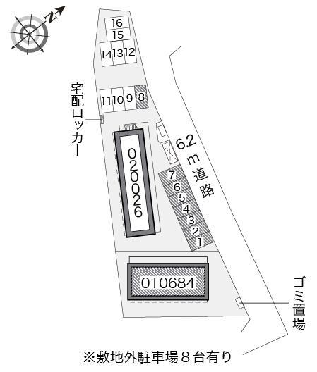 スイートパール(10684)　敷地外駐車場の駐車配置図