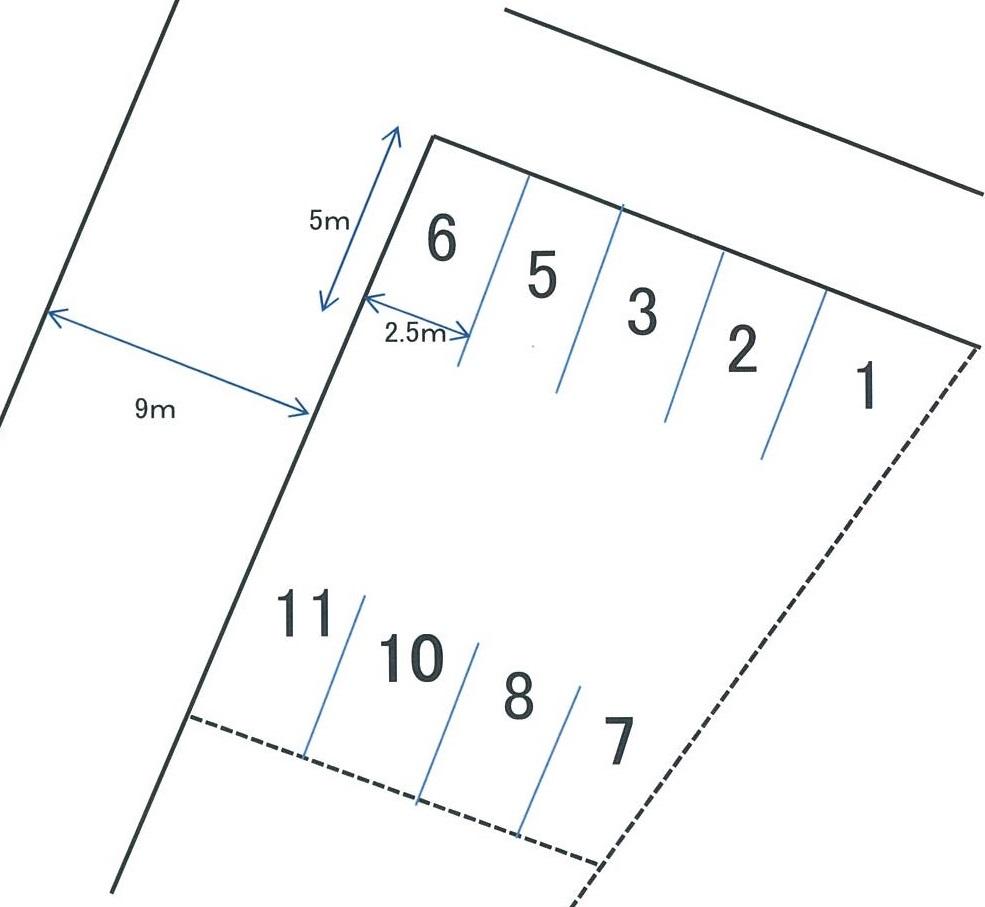 中津駐車場の駐車配置図