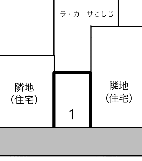 ラ・カーサこしじの駐車配置図