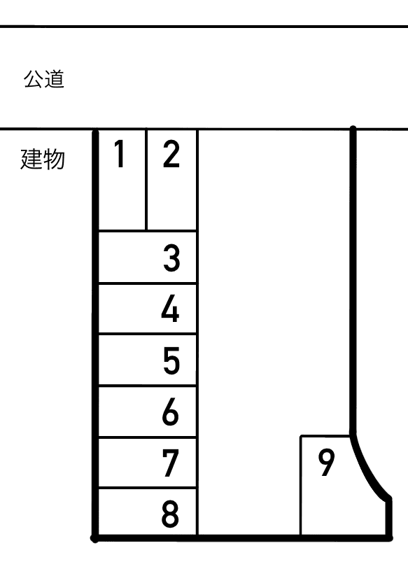 谷田駐車場の駐車配置図