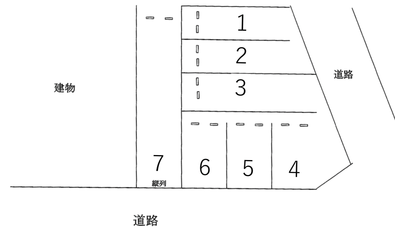 尾倉１丁目パーキングの駐車配置図