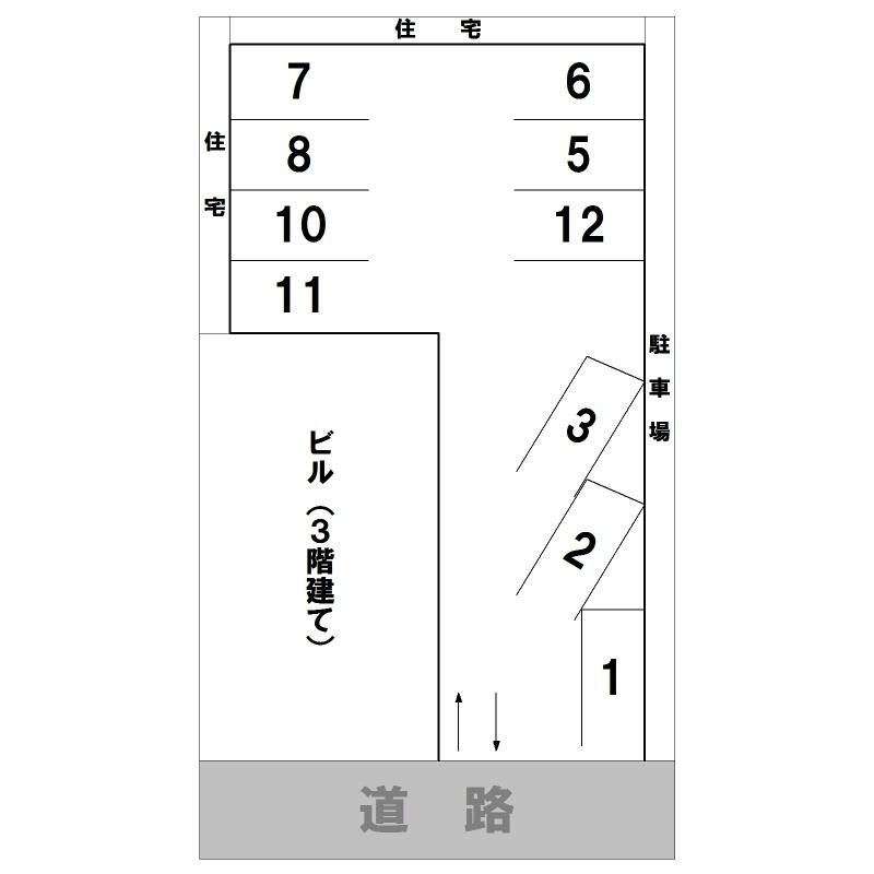 上木駐車場の駐車配置図