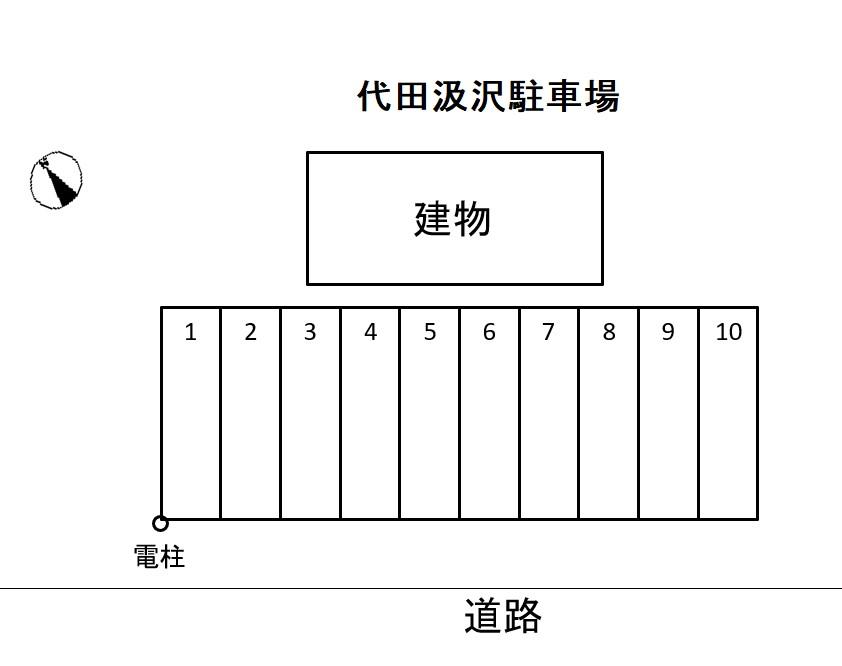 代田汲沢駐車場の駐車配置図