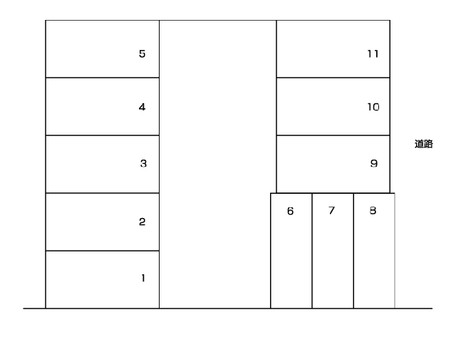 永松駐車場の駐車配置図