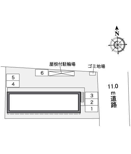 フローラ　六坊(39962)の駐車配置図