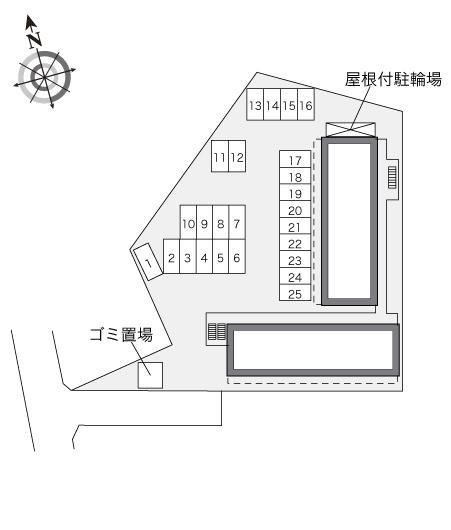 オークヒルズＡ(32819)の駐車配置図
