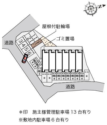 しまなみⅡ(55365)の駐車配置図