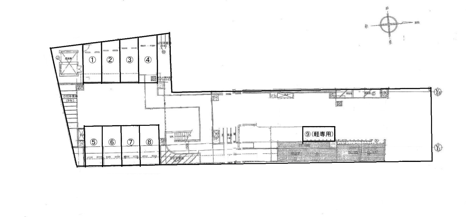 グリーンタウン佐賀駅前の駐車配置図