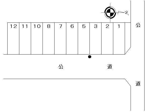 第２山中モータープールの駐車配置図