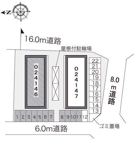 観音寺壱番館(24146)の駐車配置図