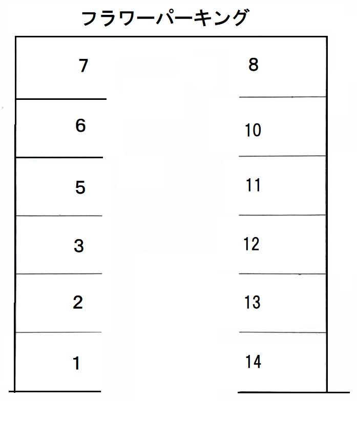フラワーパーキングの駐車配置図