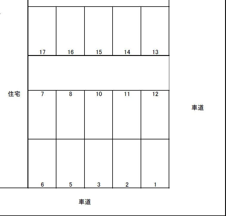 第１３３駐車場の駐車配置図