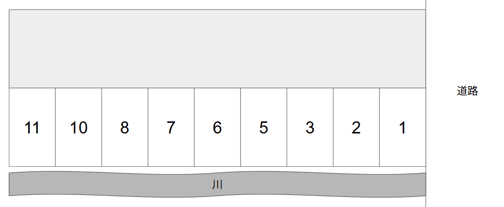 田中駐車場の駐車配置図
