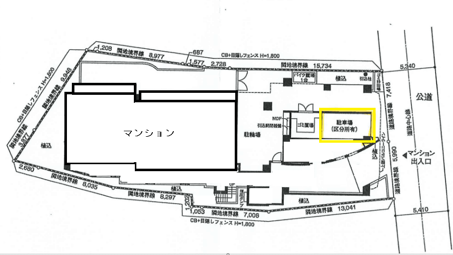 ｸﾞﾗﾝﾄﾞｺﾝｼｪﾙｼﾞｭ三宿ｱｼﾞｰﾙｺｰﾄ駐車場の駐車配置図