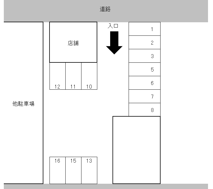 山下パーキングの駐車配置図