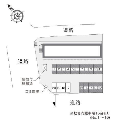ハネカ(17402)の駐車配置図