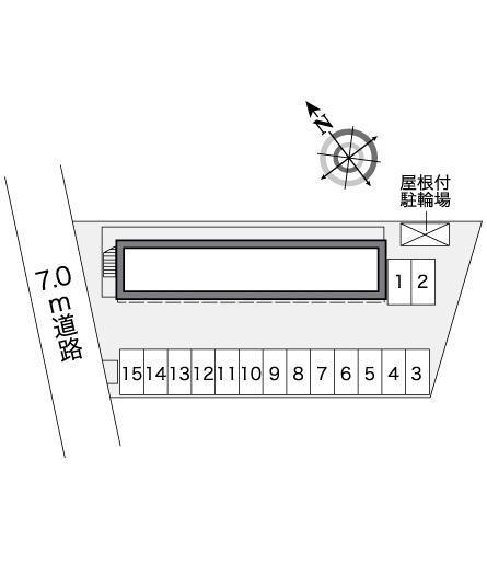 グリーンハイツ　２(25453)の駐車配置図