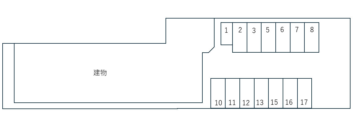 Ｆｏｕｒ　Ｒｈｏｍｂｕｓの駐車配置図