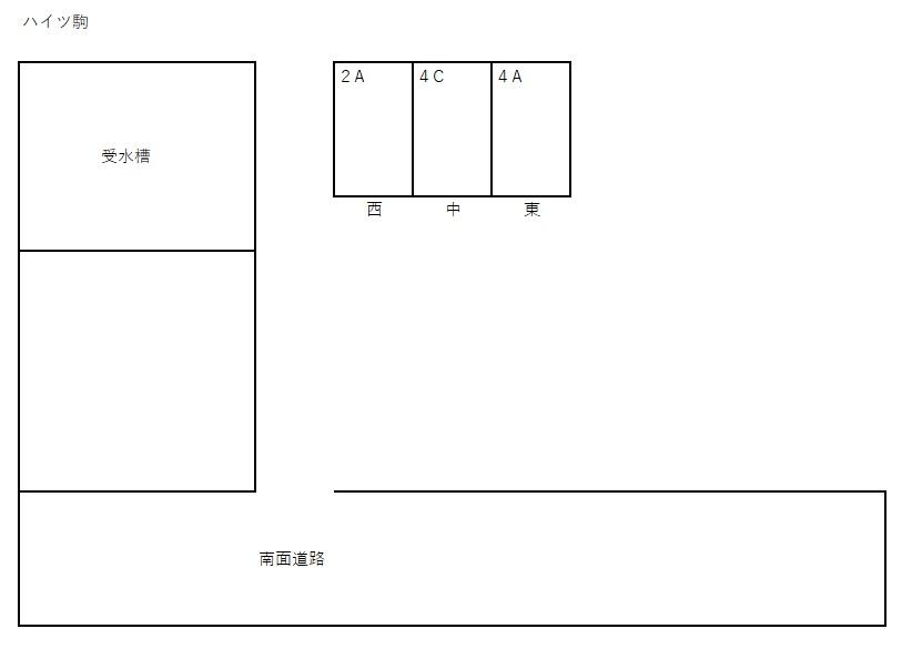 ハイツ駒の駐車配置図