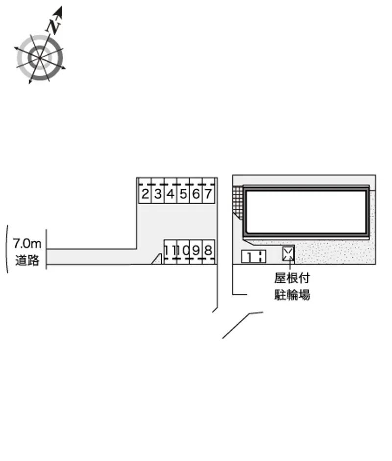 フォール(43822)　敷地外駐車場の駐車配置図